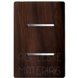 Conjunto Interruptor Duplo Simples 4x2 - Novara Especiais Tabaco